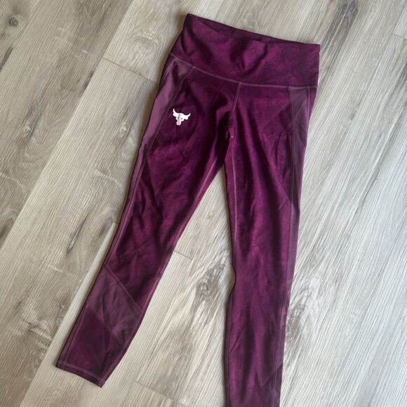 Womens Under Armour Maroon The Rocket Project Compression Leggings Small - Picture 2 of 7